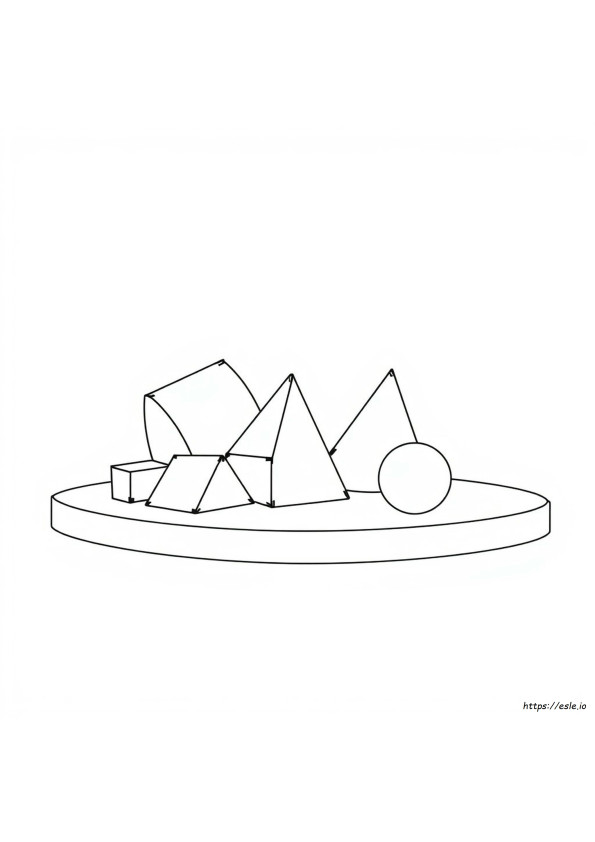 3D 立体デザイン ぬりえ