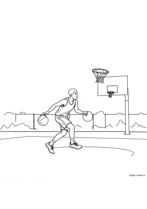 Páginas Para Colorear De Baloncesto