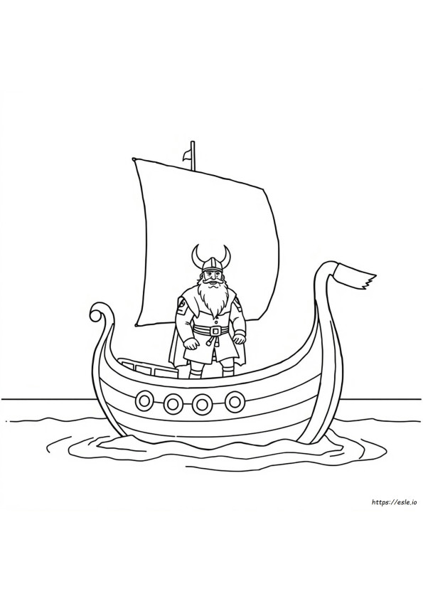 Hoja Para Colorear De Vikingo