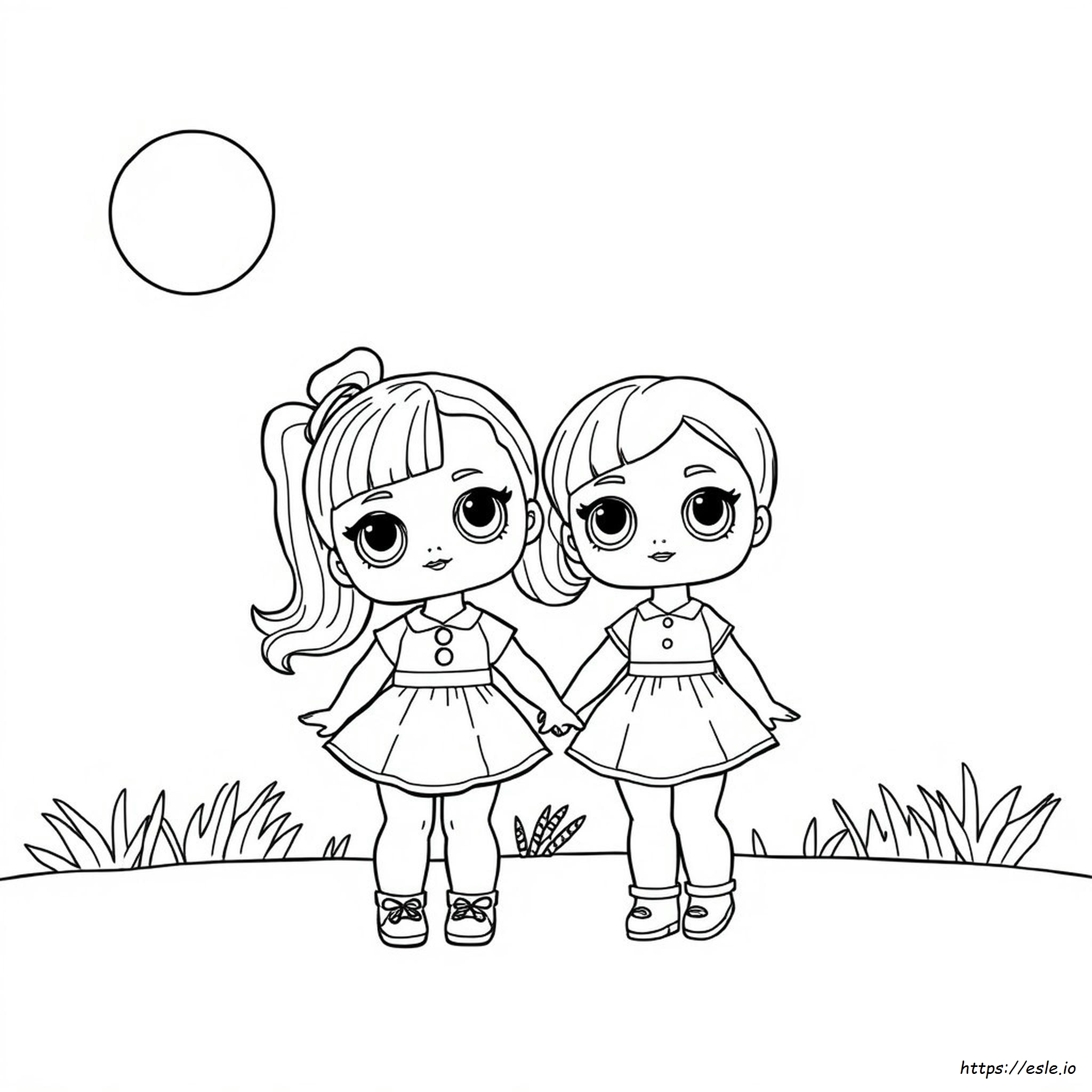 Sisters Lol Doll Coloring Pages