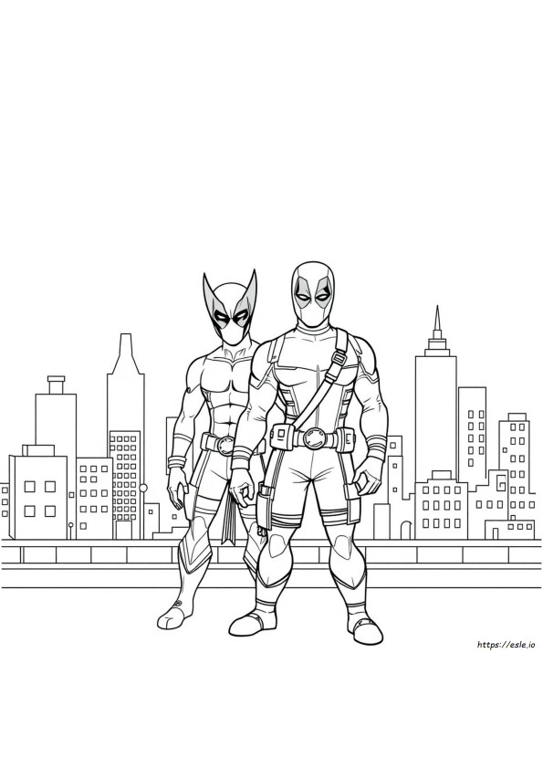Coloriages Wolverine Et Deadpool