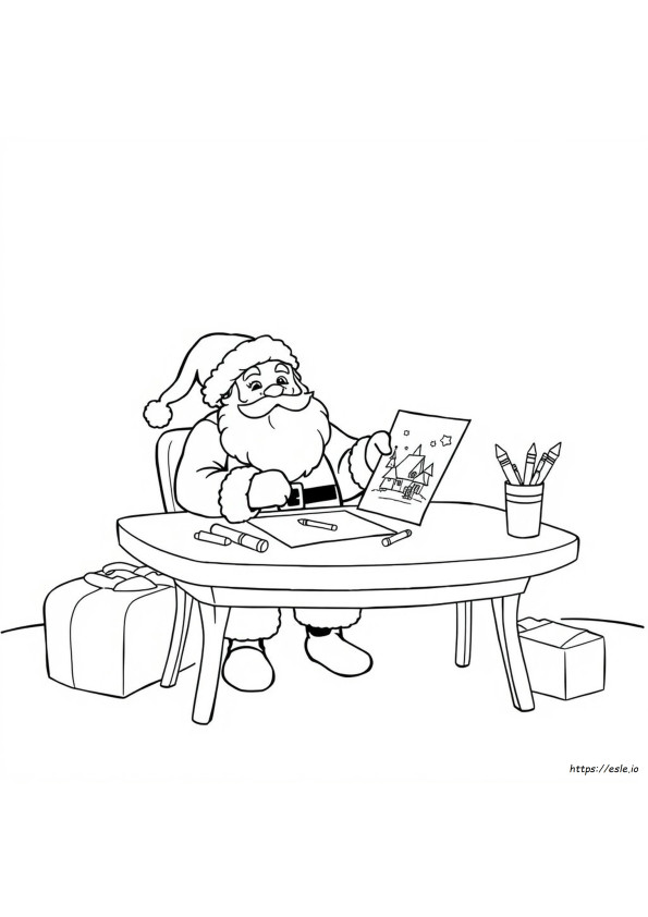 Kerstman Kleurplaat