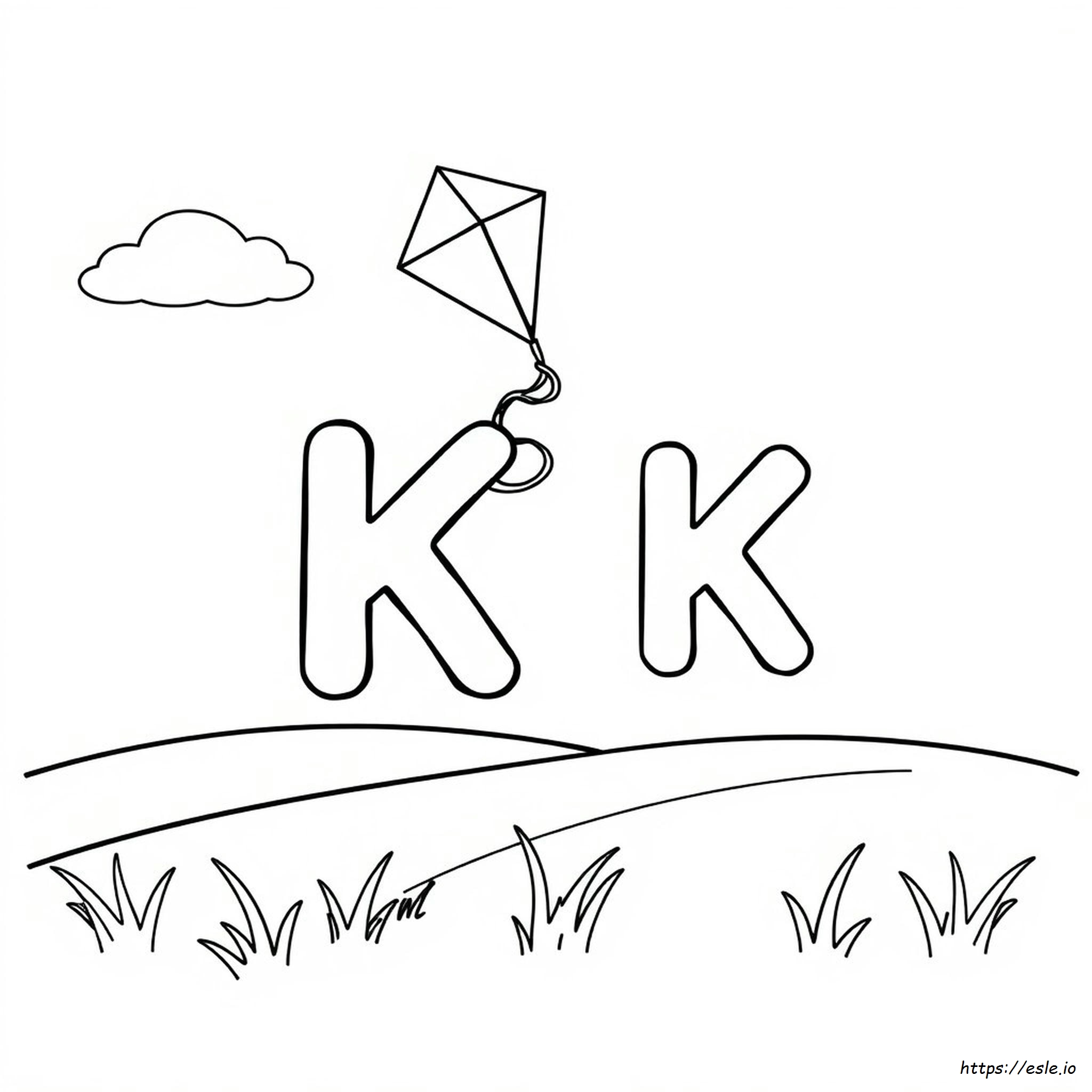 Letter K Coloring Pages For Preschoolers