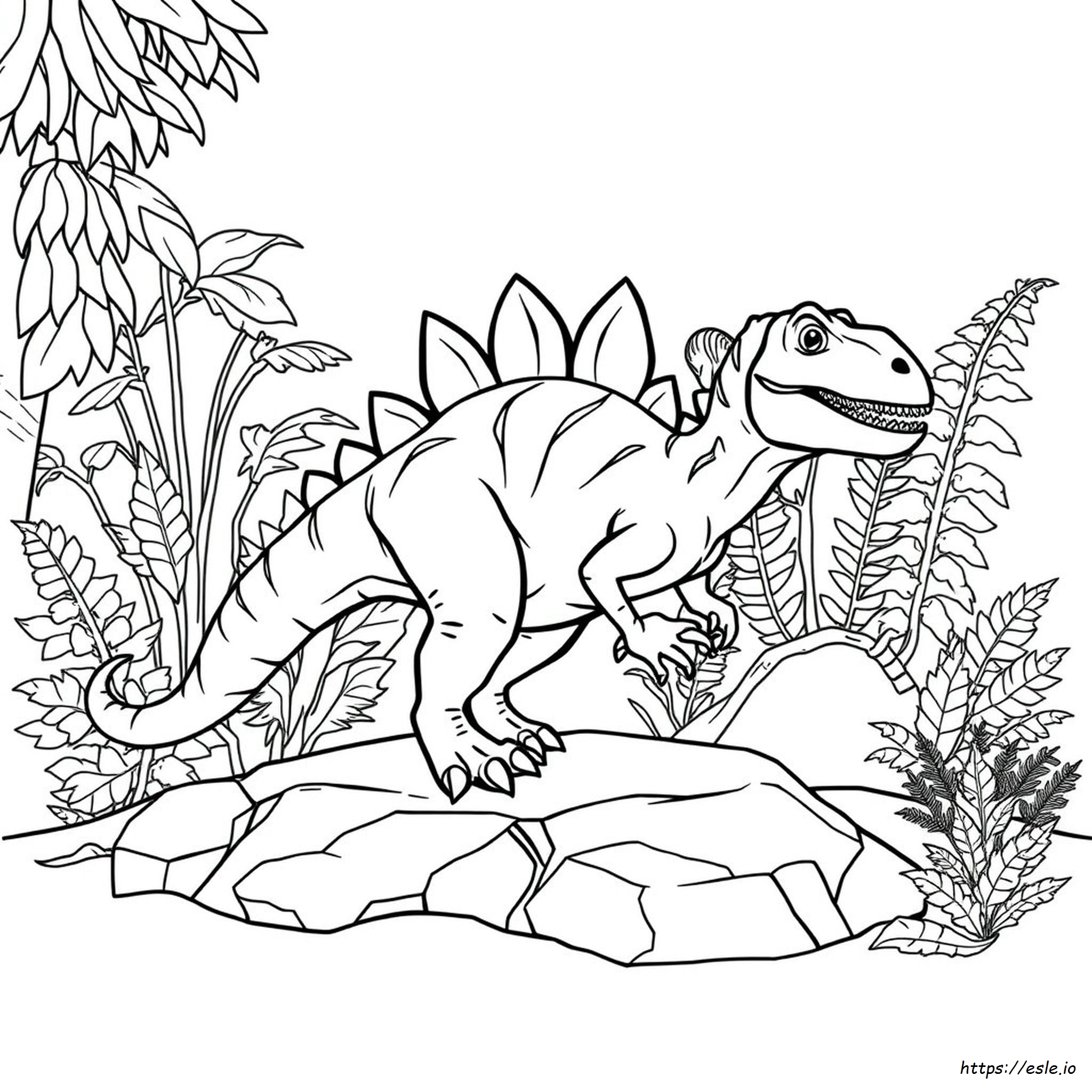 Dilophosaurus Coloring Page