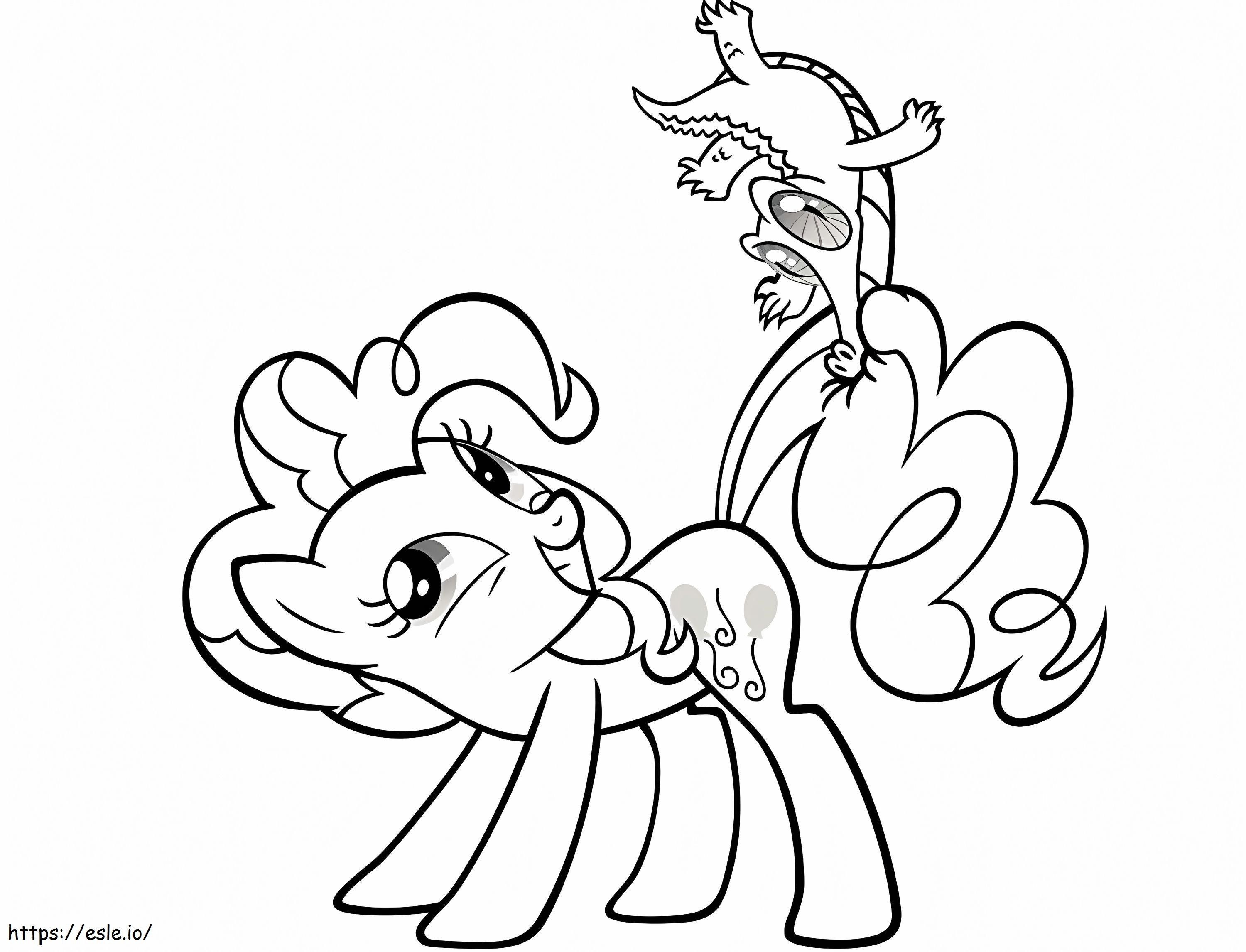 Pinkie Pie And Crocodile coloring page