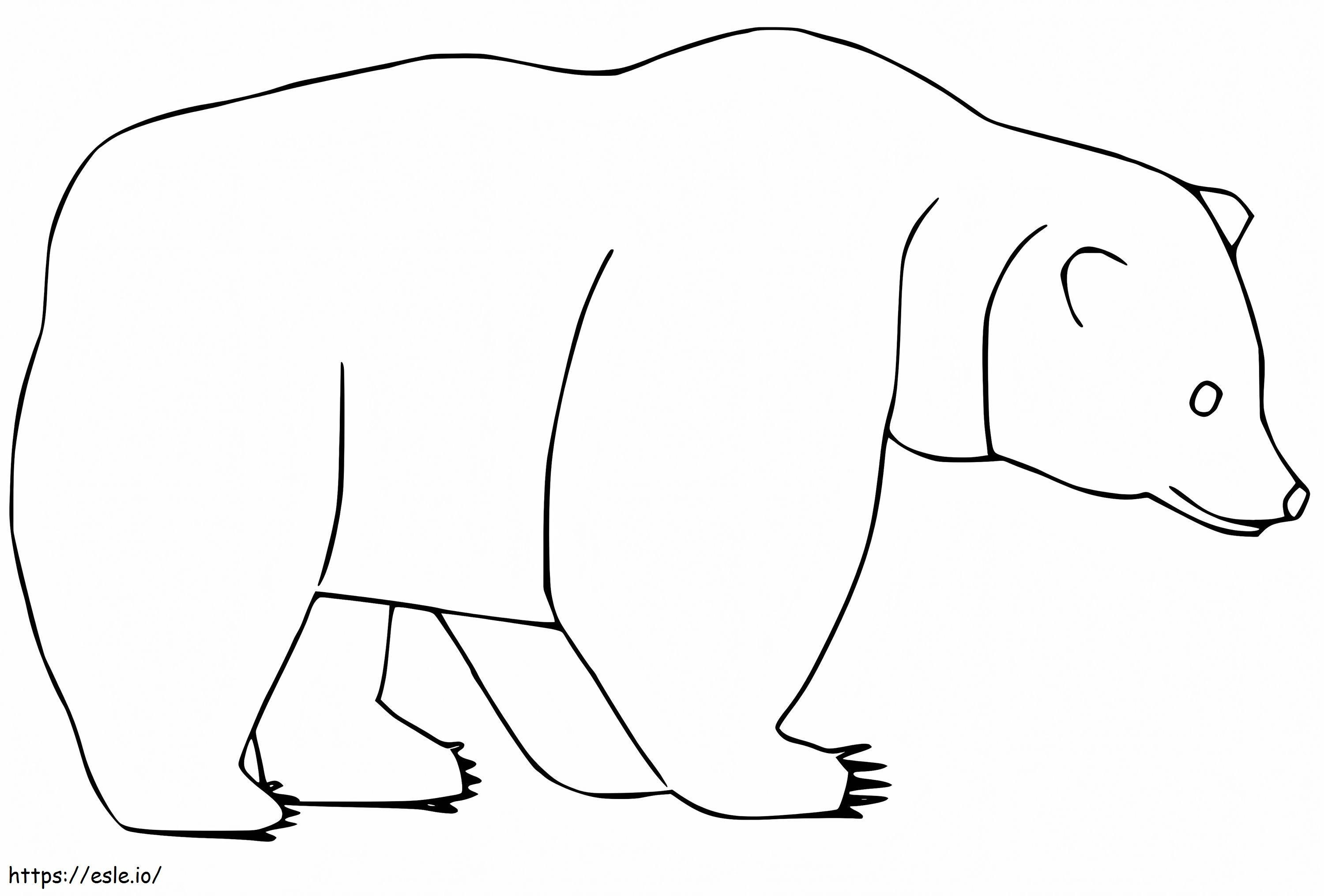 Urso Marrom 9 para colorir
