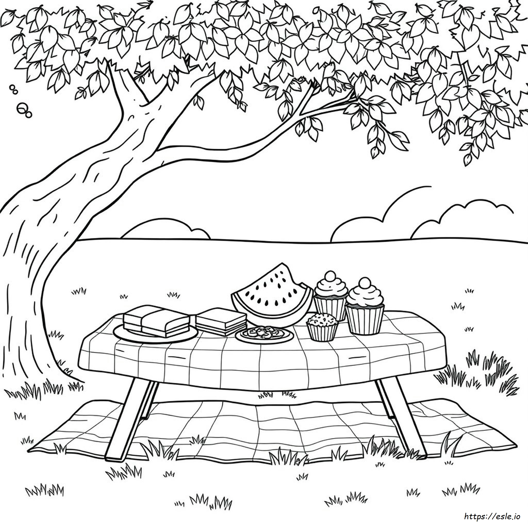 Picnic Food Coloring Pages