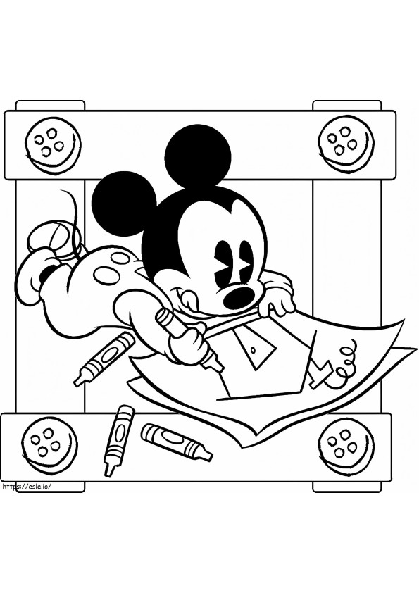 Bebê Mickey para colorir
