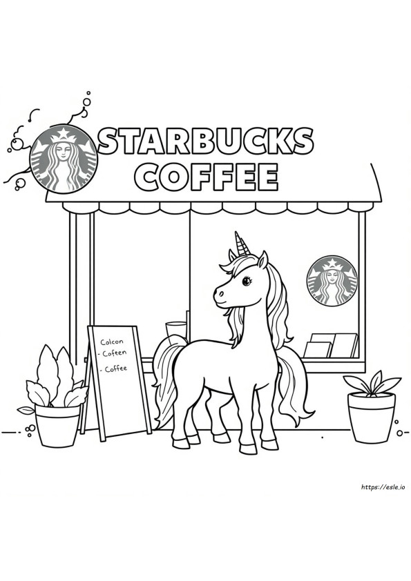 Unikornis Starbucks Színező Oldalak