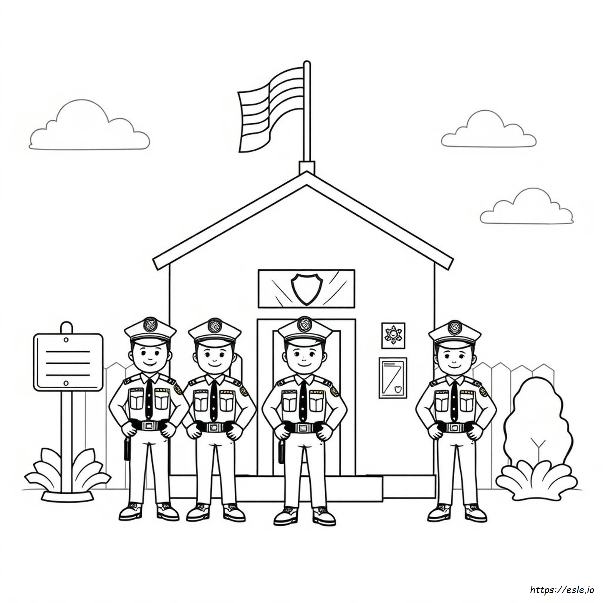 Police Station Coloring