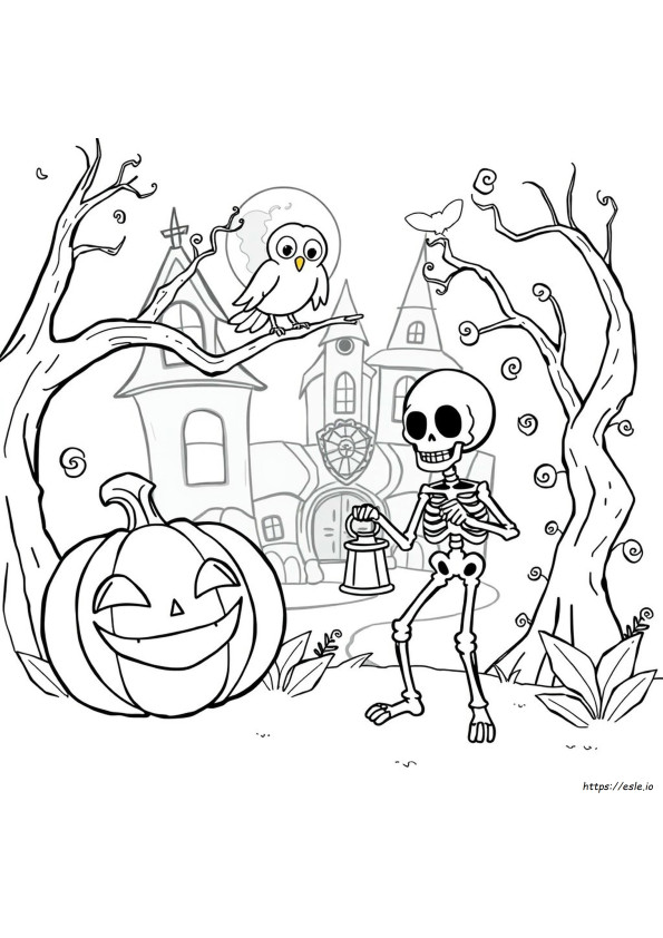 Scheletri Carini Di Halloween Da Colorare