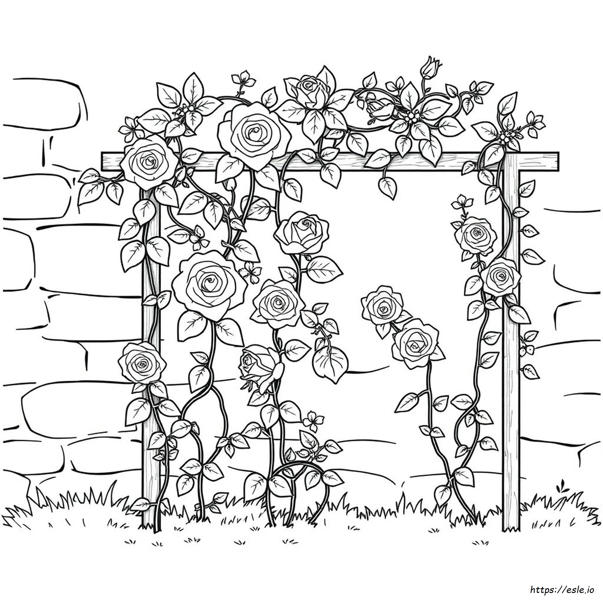 Rose Vine Coloring Pages
