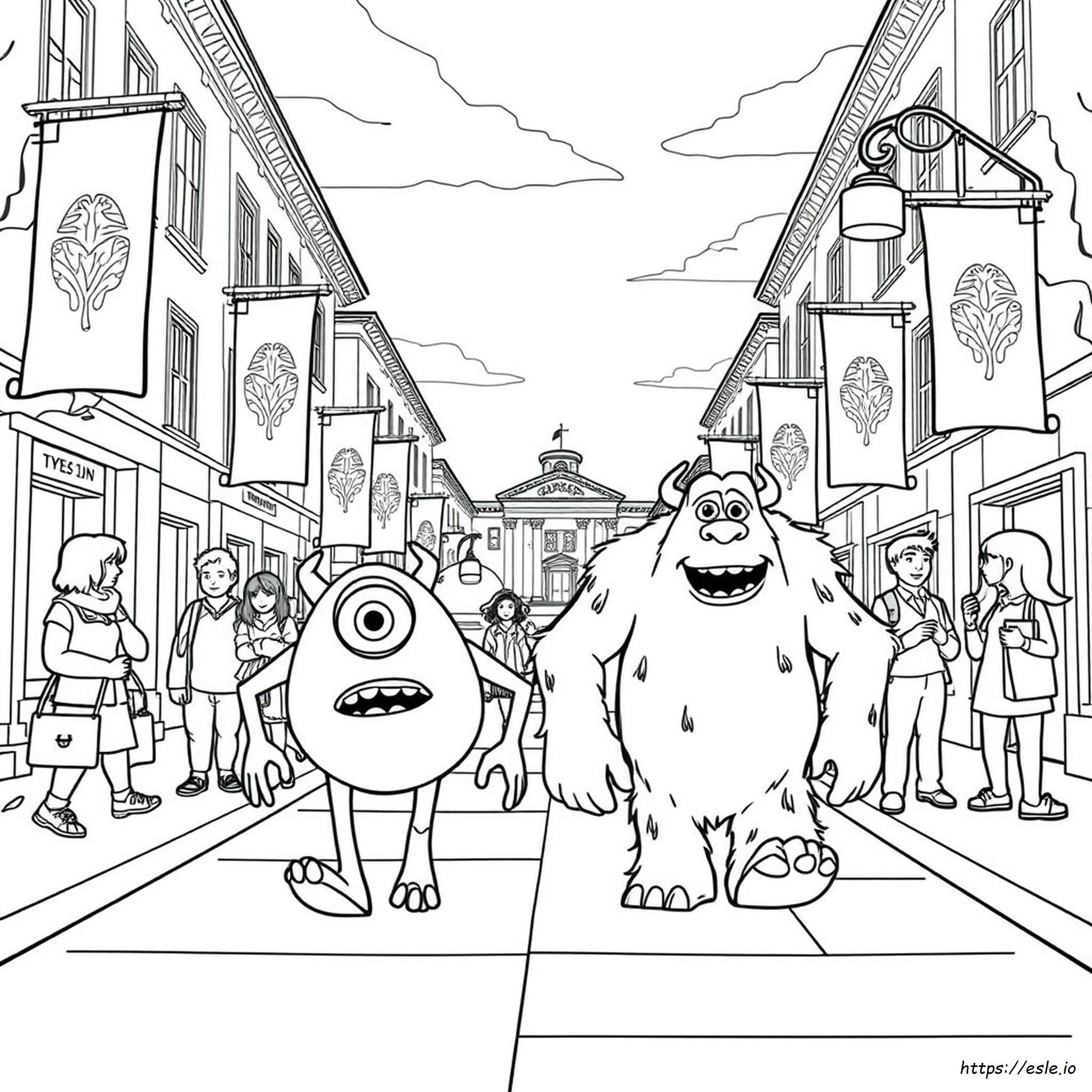 Monsters Inc University Coloring Pages