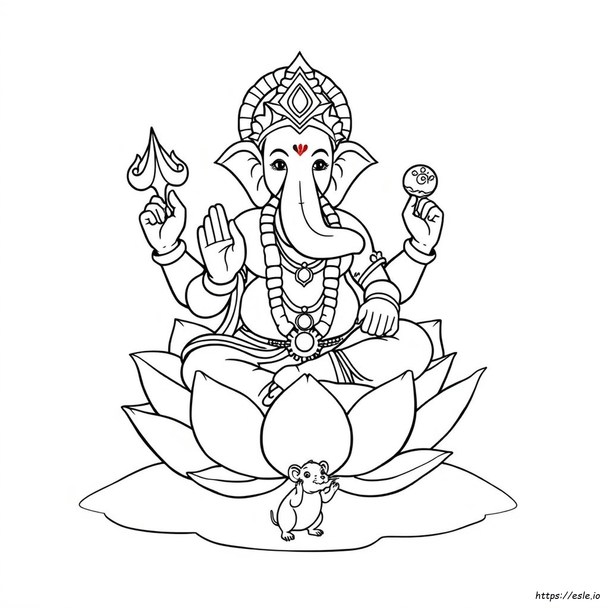Lord Ganesha Coloring Pages Printable
