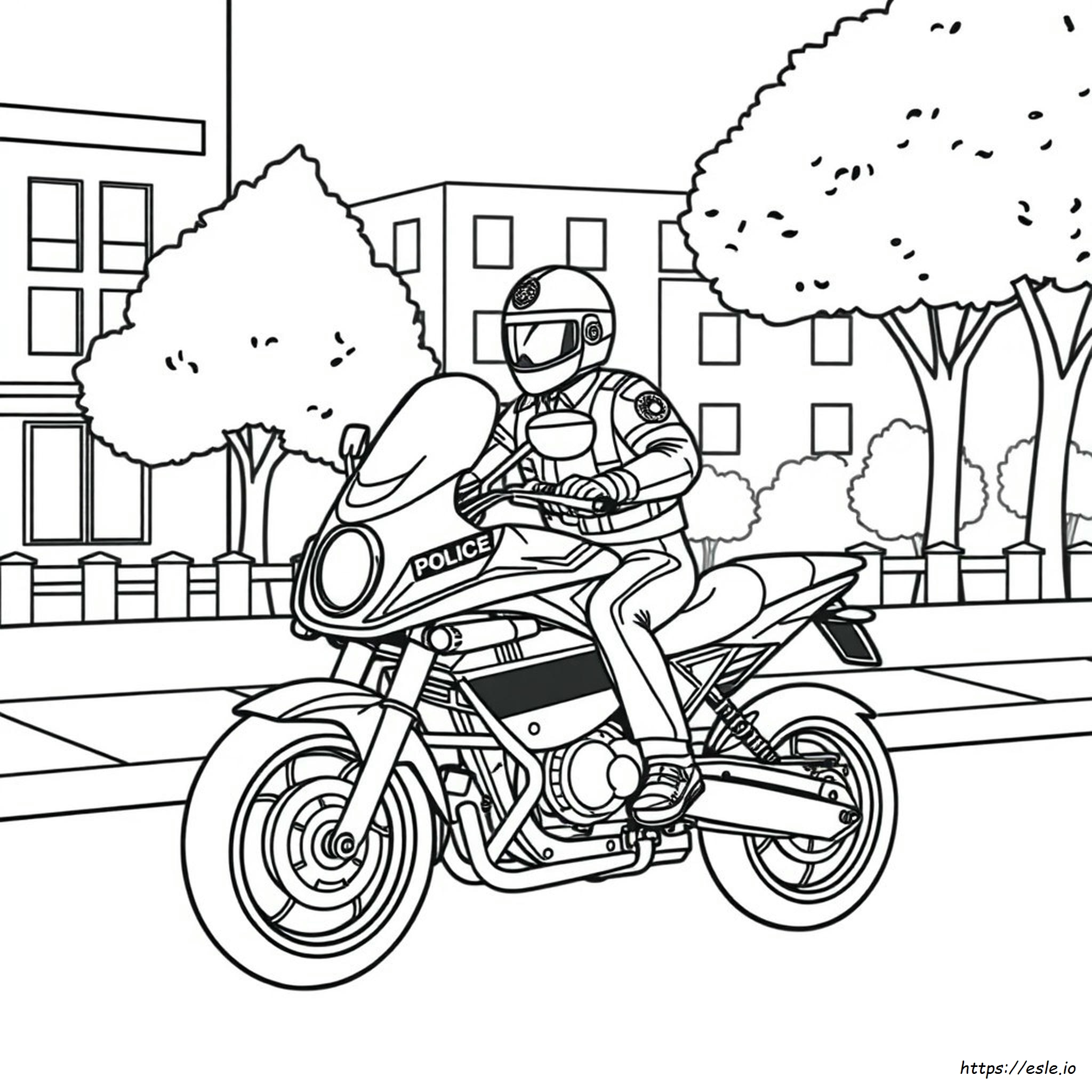 Politie Motorfiets Kleurplaten kleurplaat