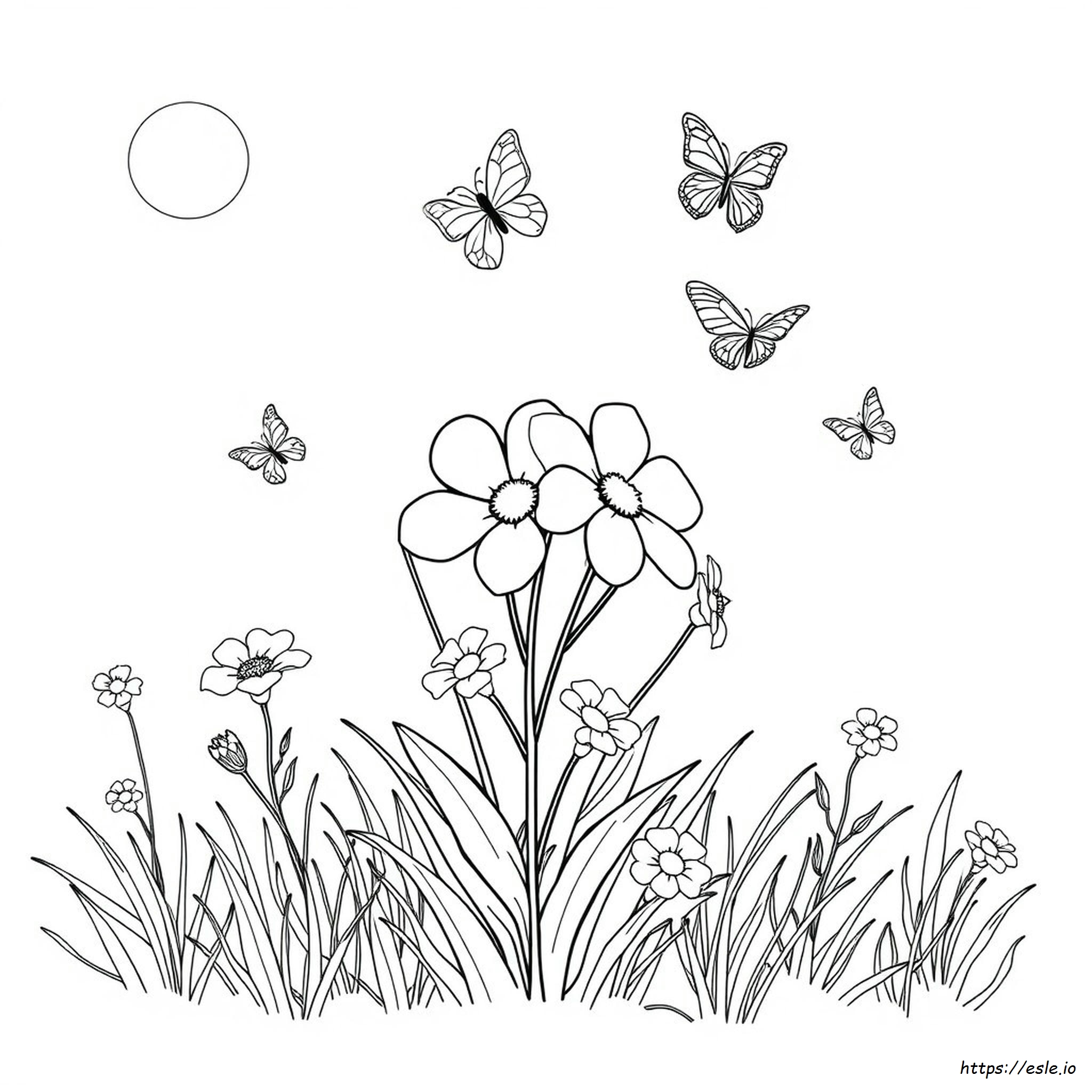 Super Blumen Ausmalbilder
