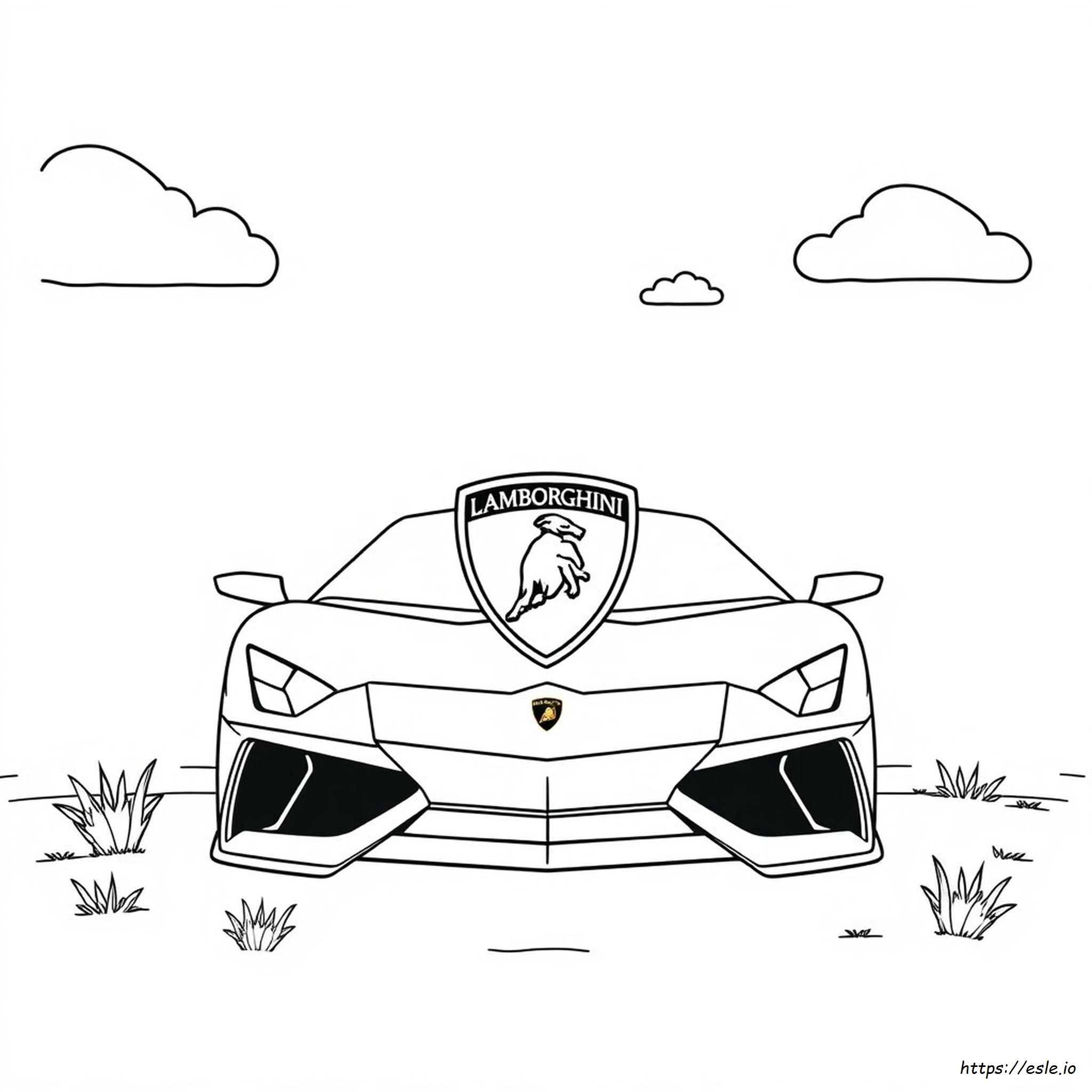 Lamborghini Logo Colouring Pages