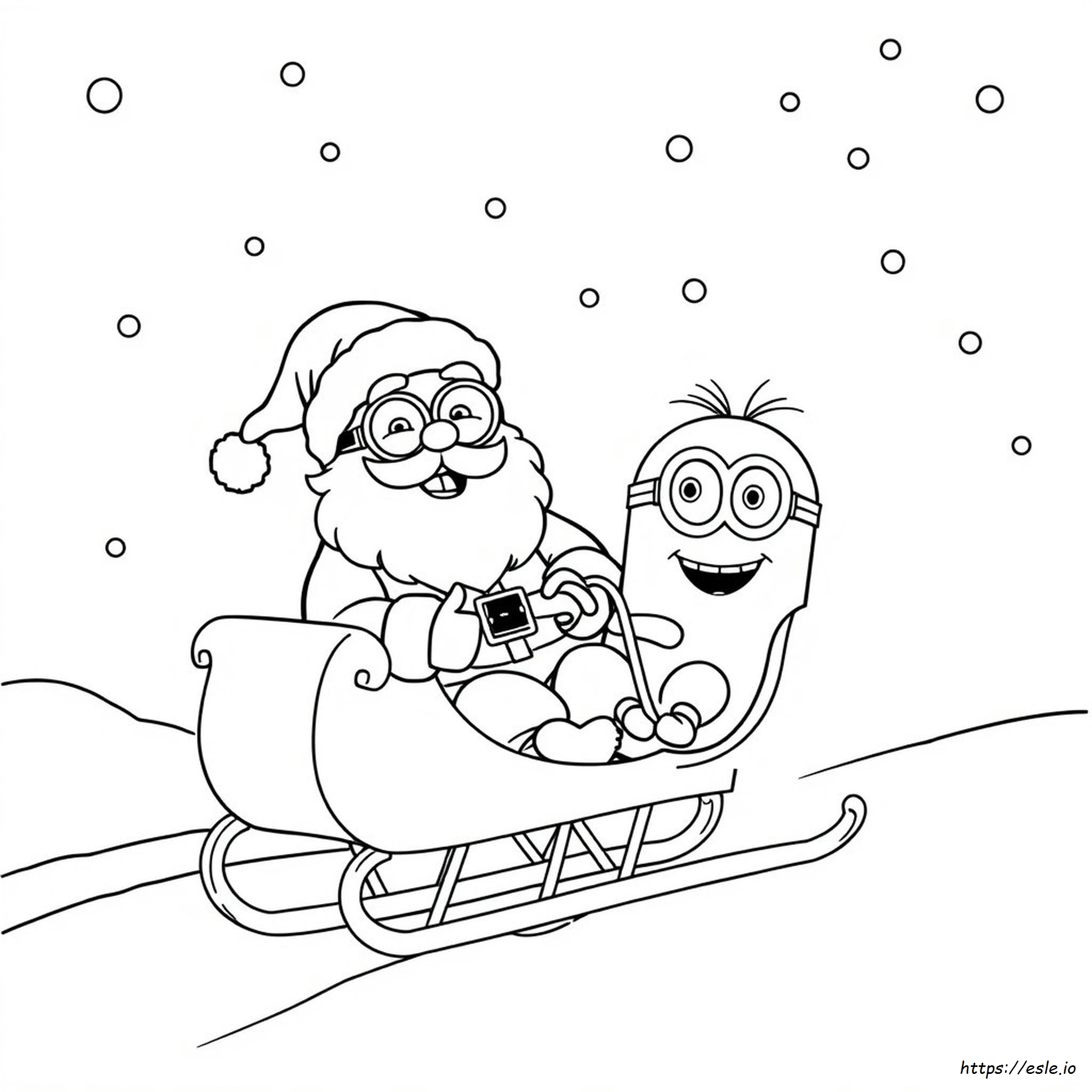 Kolorowanki Dla Dzieci: Minionki Mikołaj
