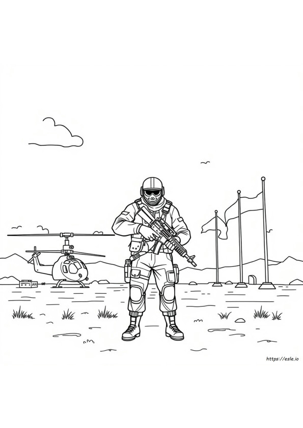 Call Of Duty Para Colorear Imprimible