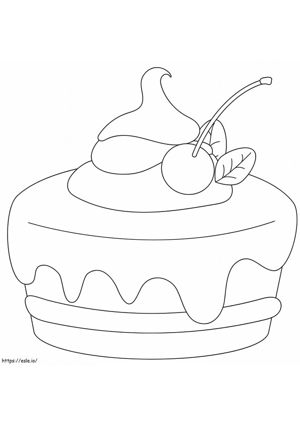 Coloriage Gâteau à la crème glacée pour les enfants à imprimer dessin