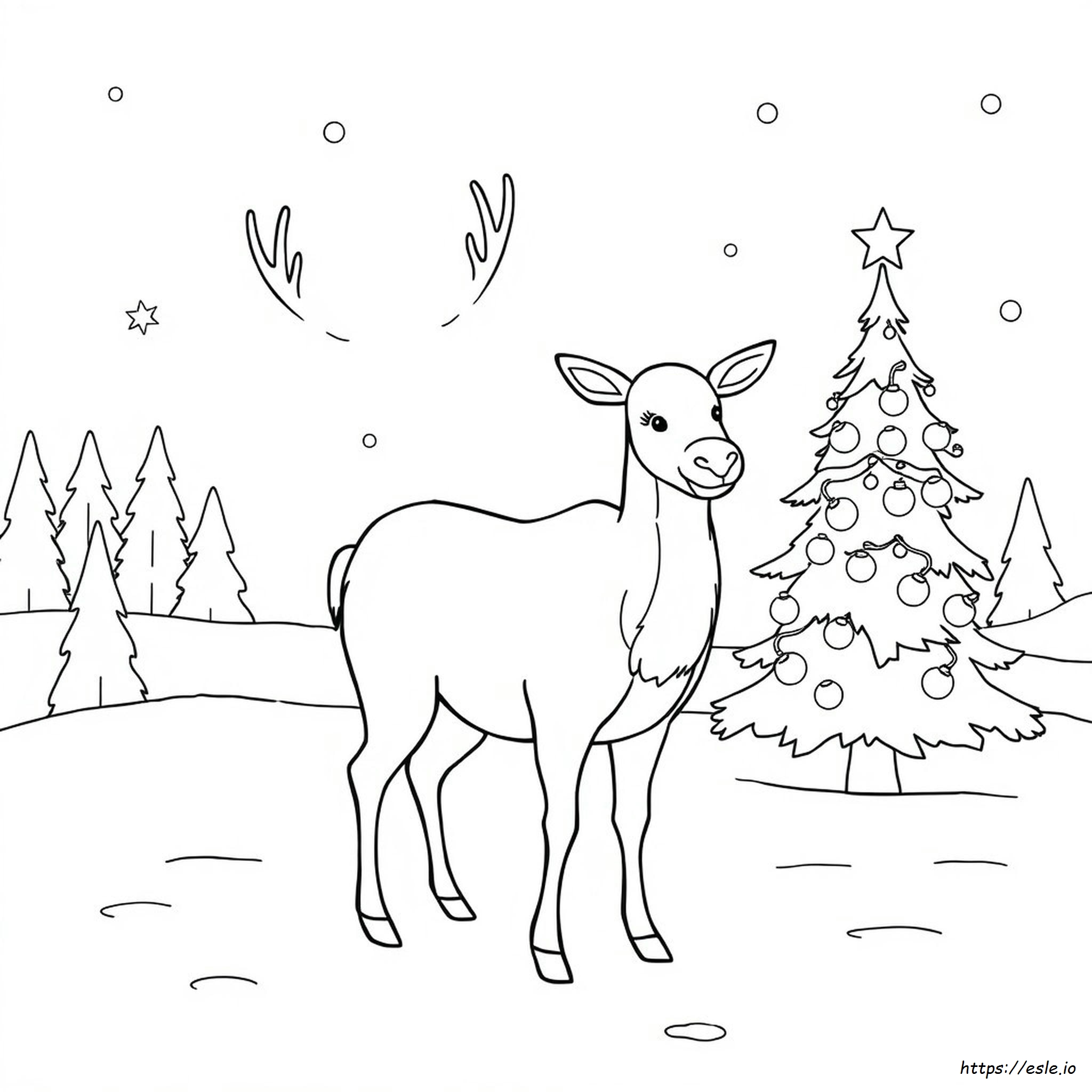 Coloring Pages Of A Reindeer