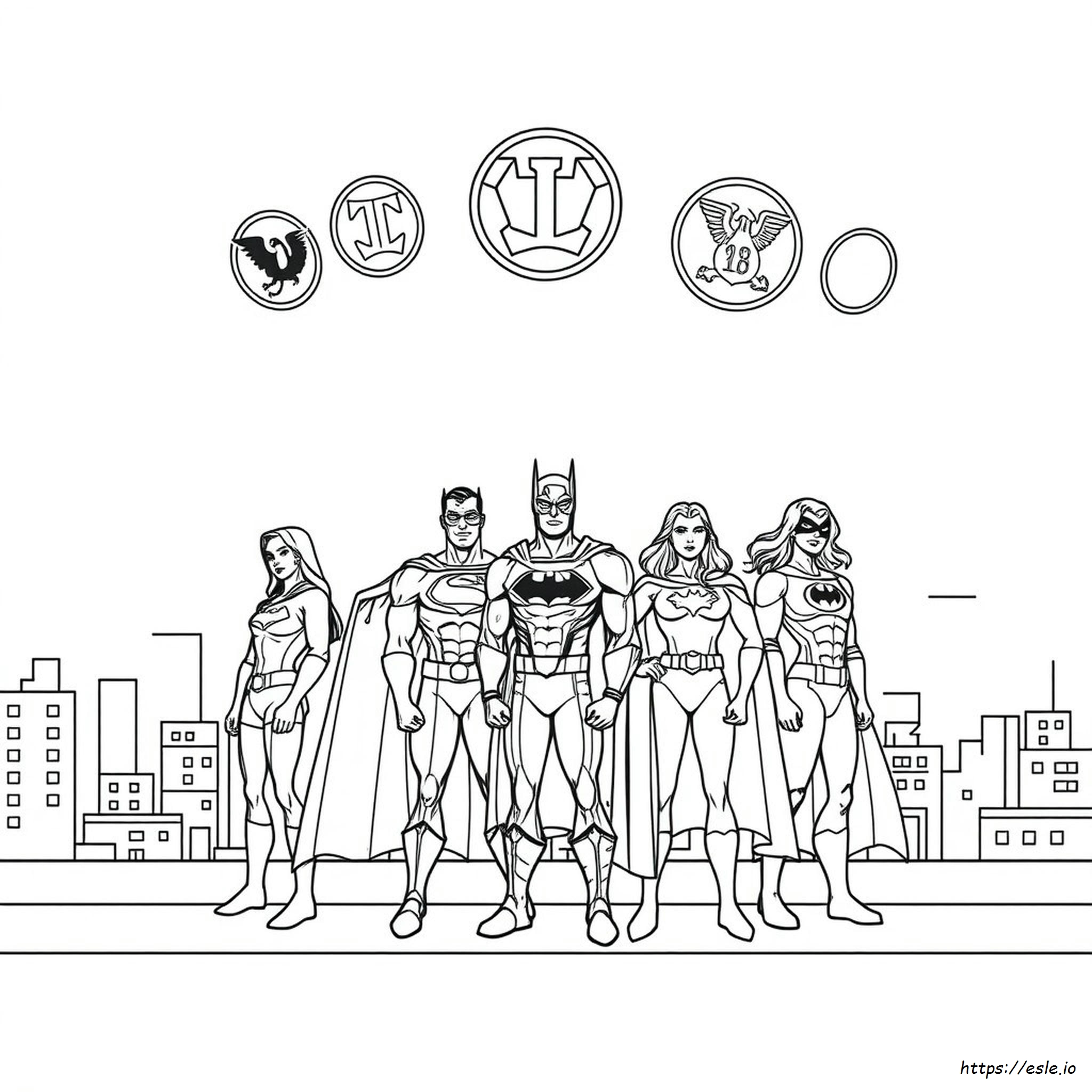 Printable Justice League Coloring Pages
