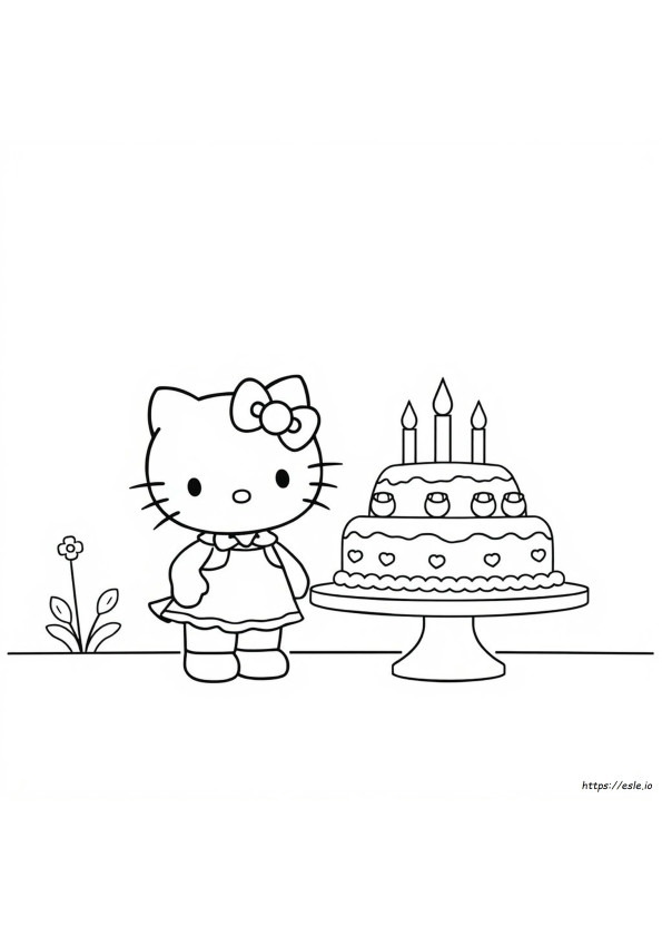 Hello Kitty Pastel Para Colorear