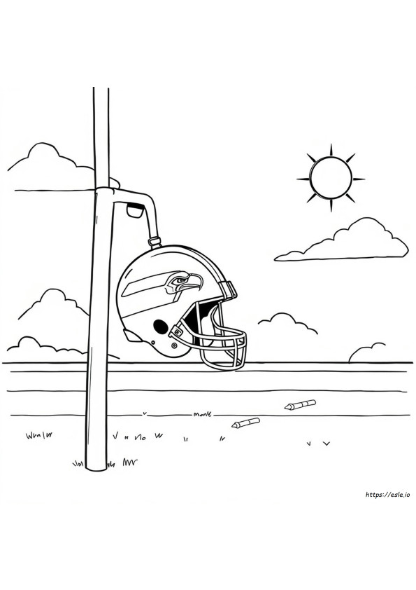 Seahawks Helm Kleurplaat