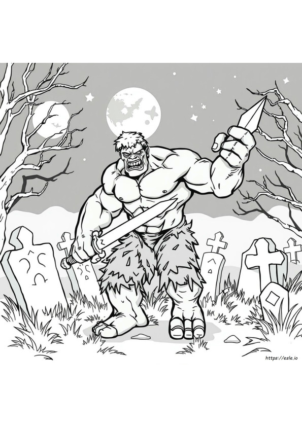 Zombi Hulk Boyama Sayfaları