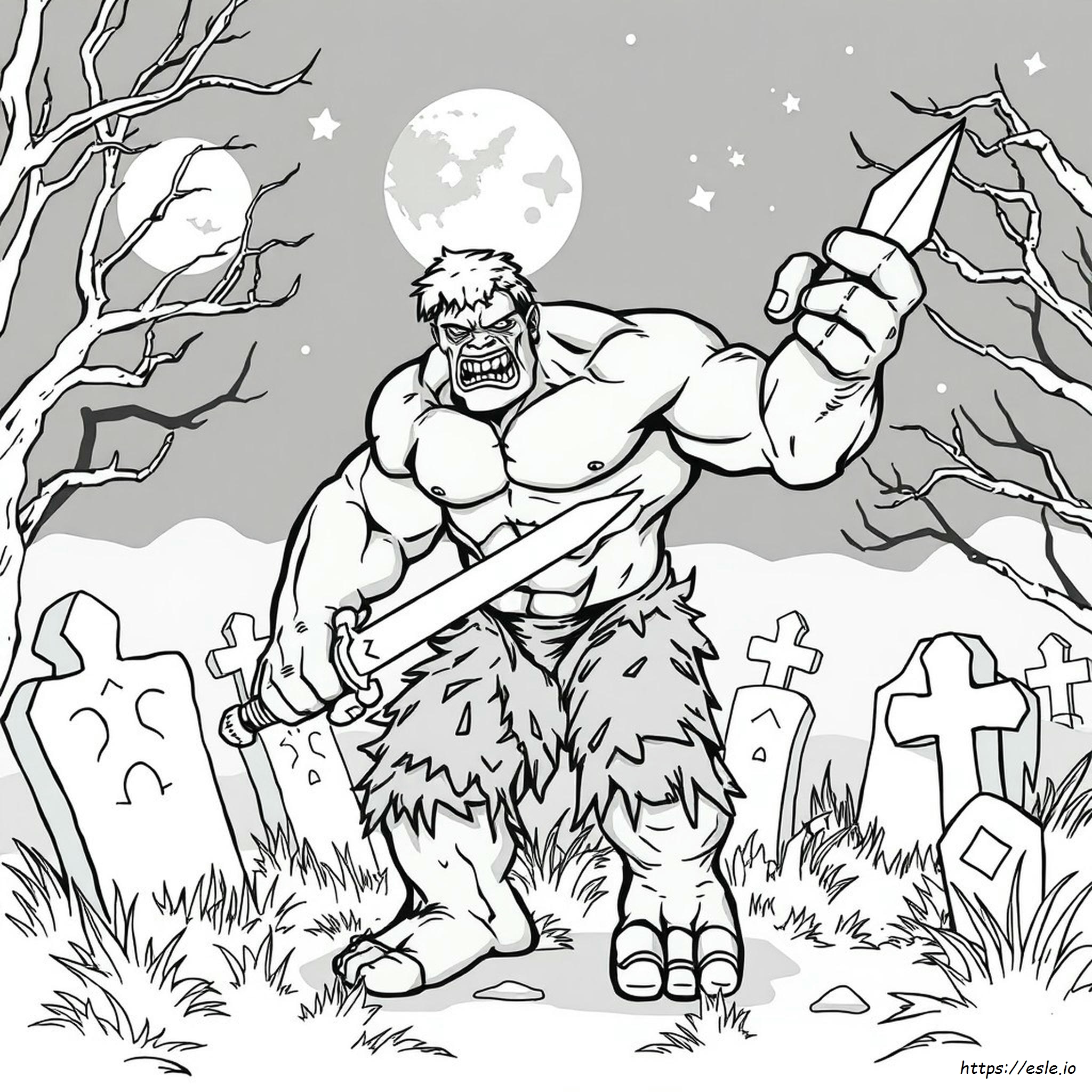 Zombi Hulk Boyama Sayfaları