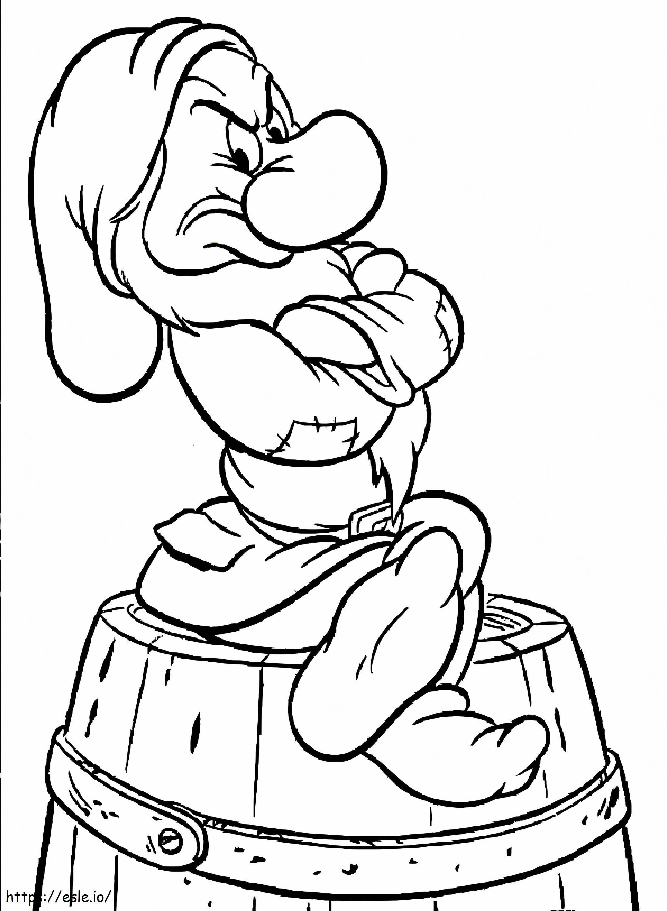 Grumpy Dwarf 2 coloring page