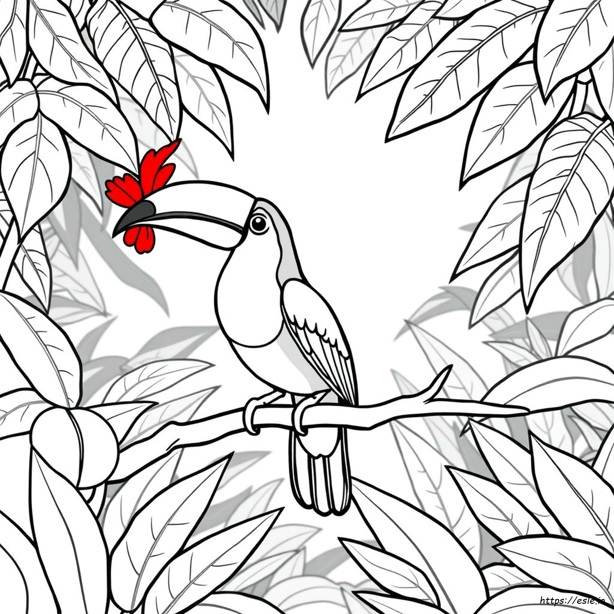 Coloring Page Of A Toucan