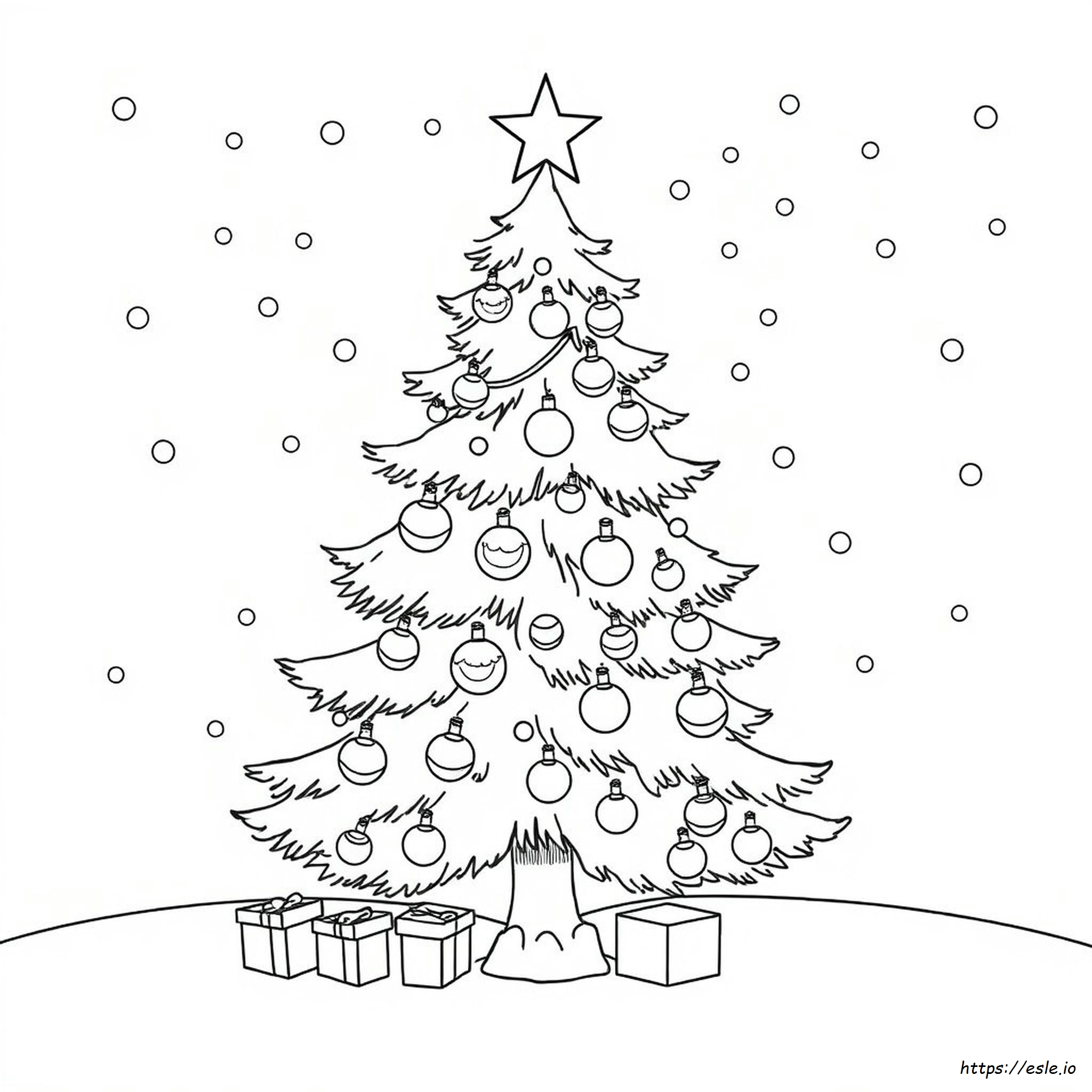 Free Christmas Tree Coloring Pages For Kids