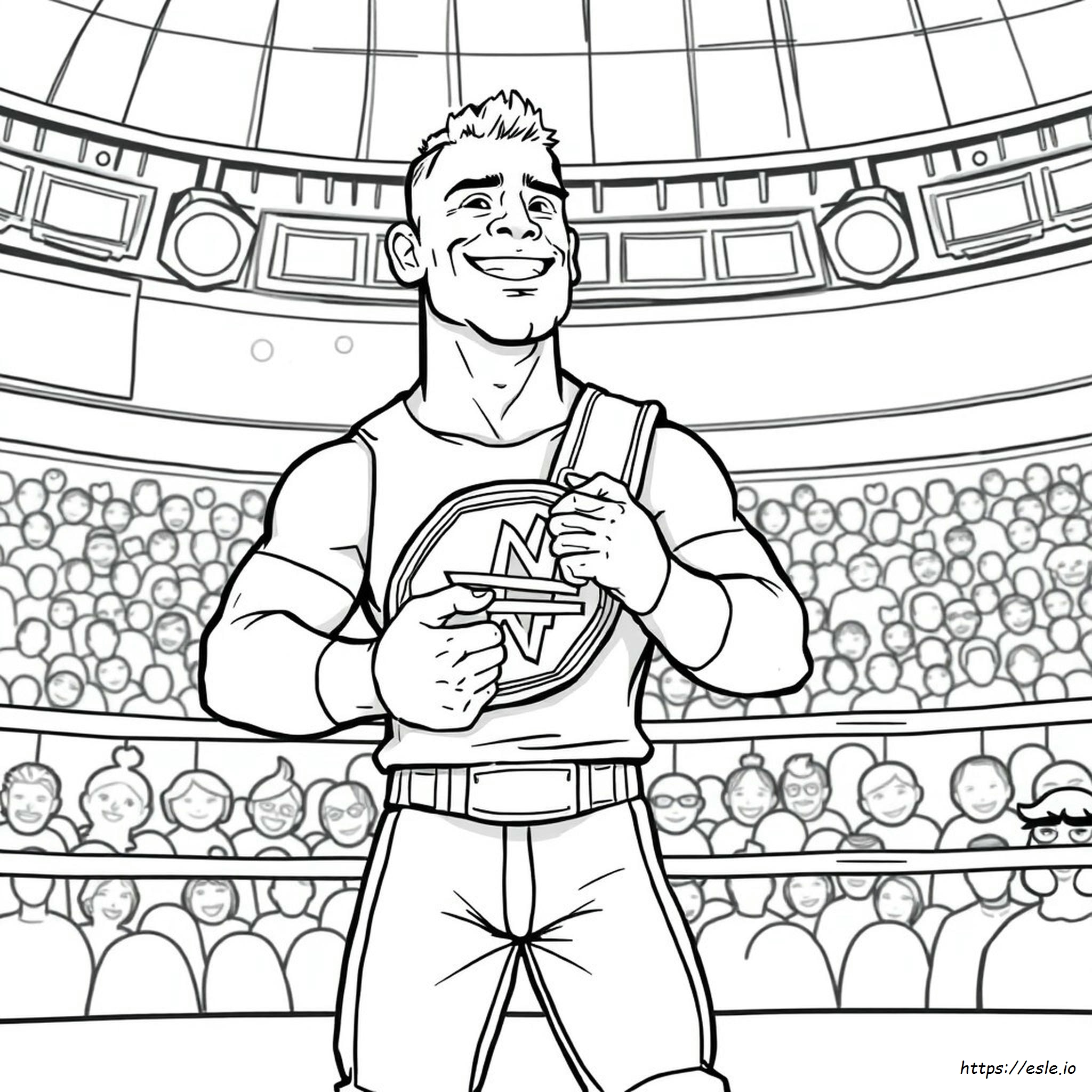 Cartoon John Cena Coloring Pages
