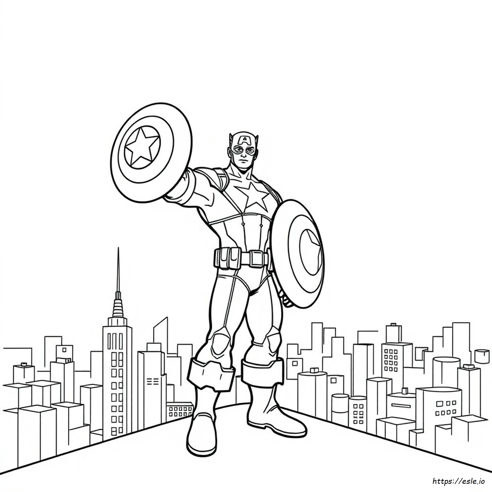 Captain America Tekening Om In Te Kleuren kleurplaat
