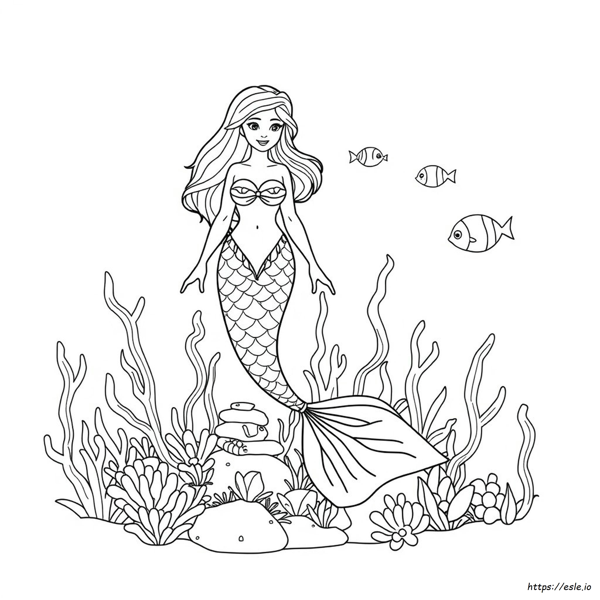Página Para Colorear De Sirenas Para Adultos