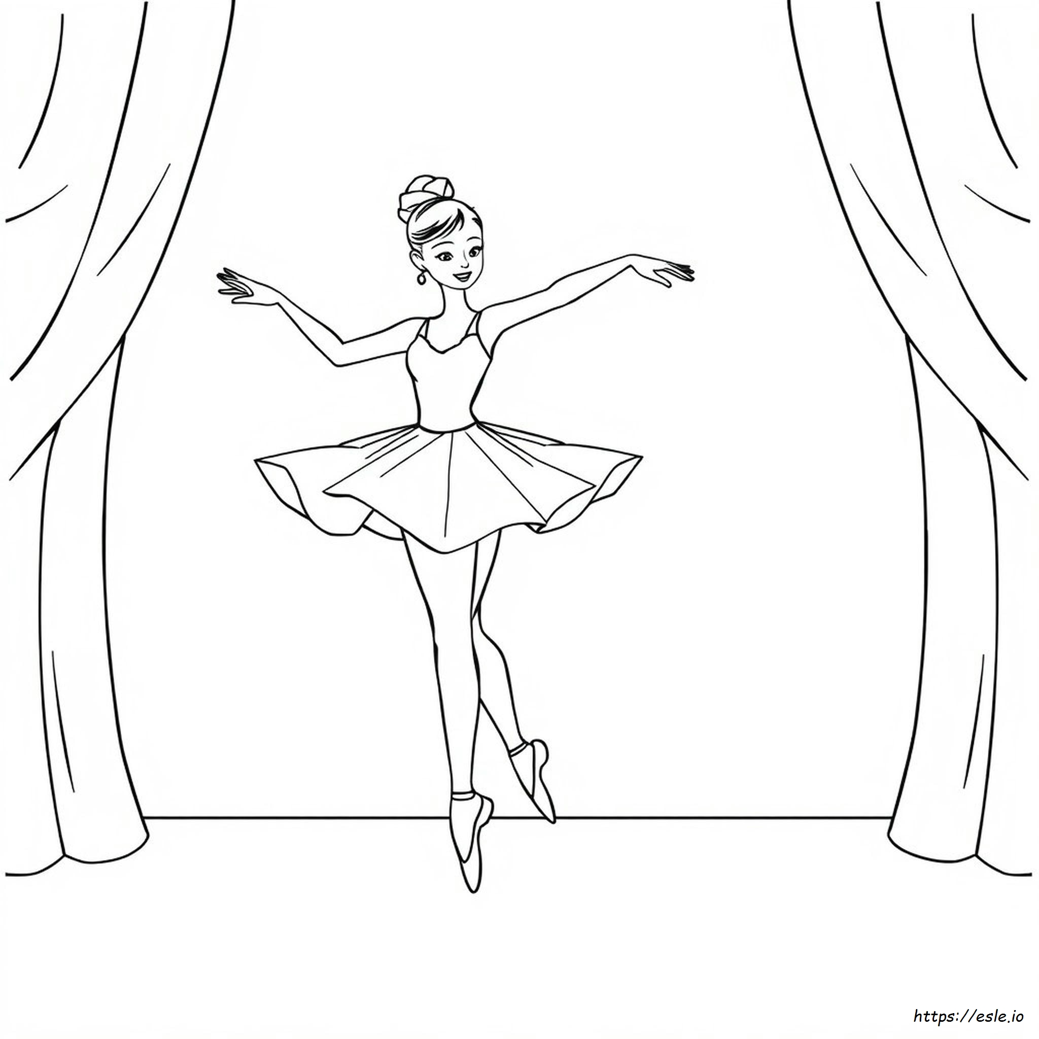 Balett Táncos Ballerina Színező