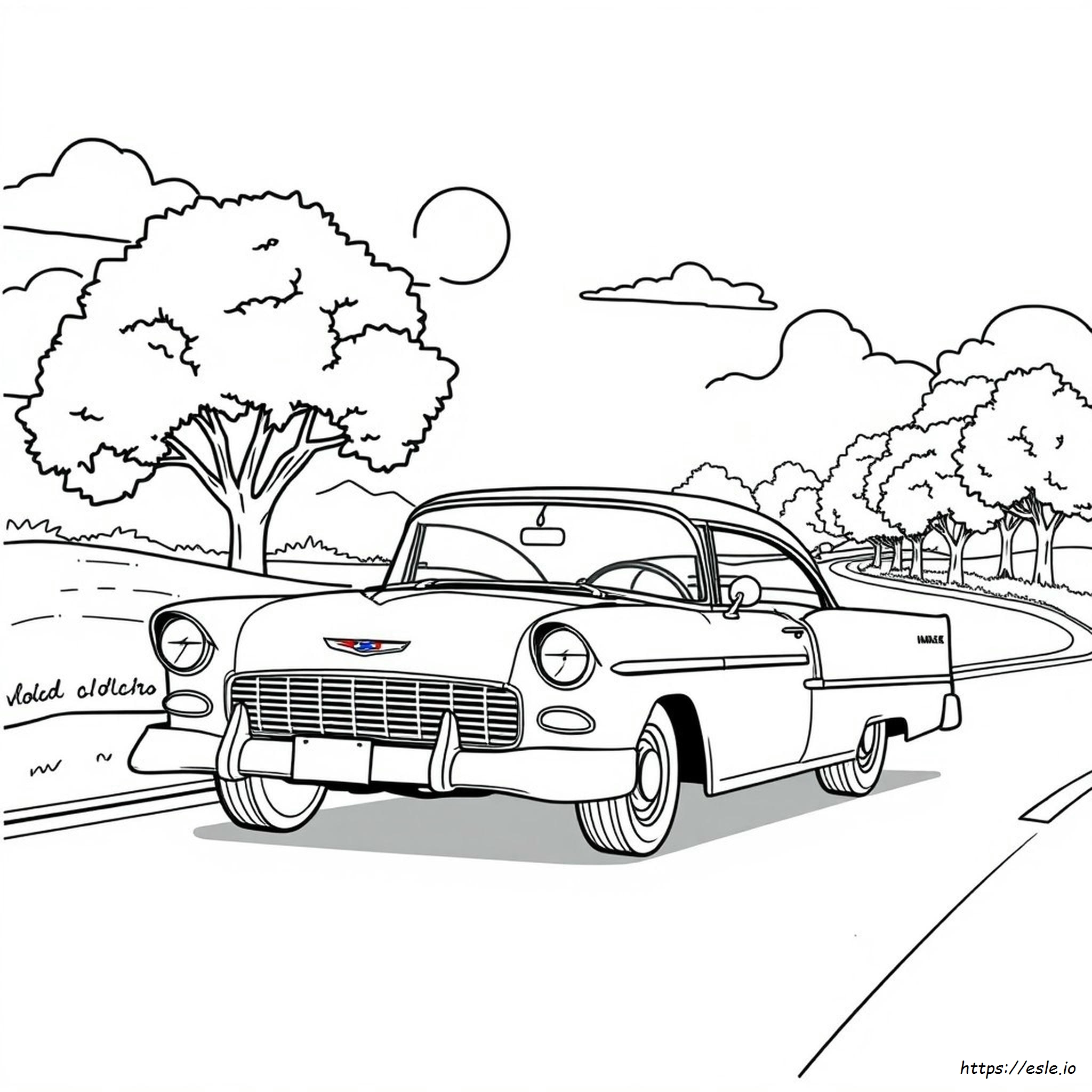 55 Chevy Bel Air Coloring Page