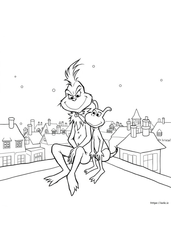Grinch Dog Coloring Pages