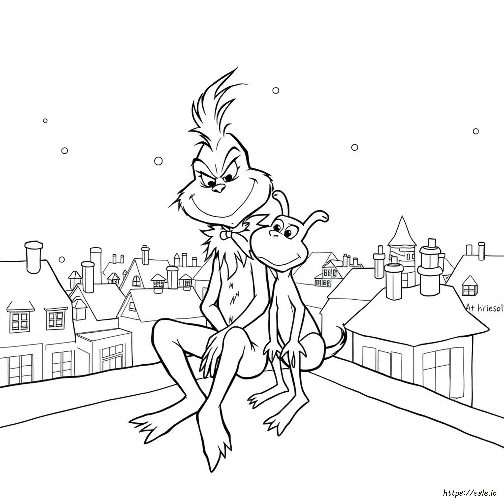 Grinch Dog Coloring Pages