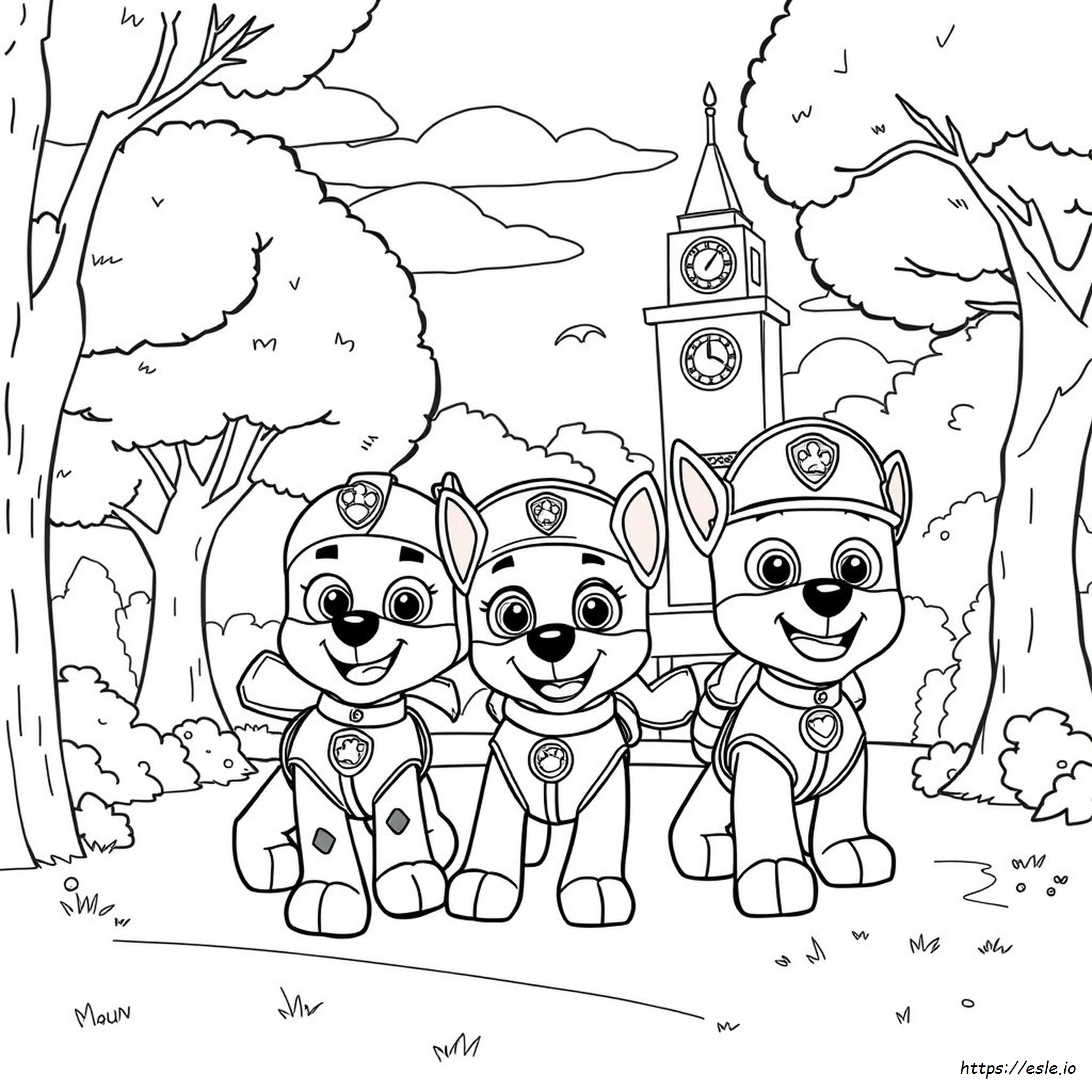 Spy Chase Paw Patrol Coloring Pages