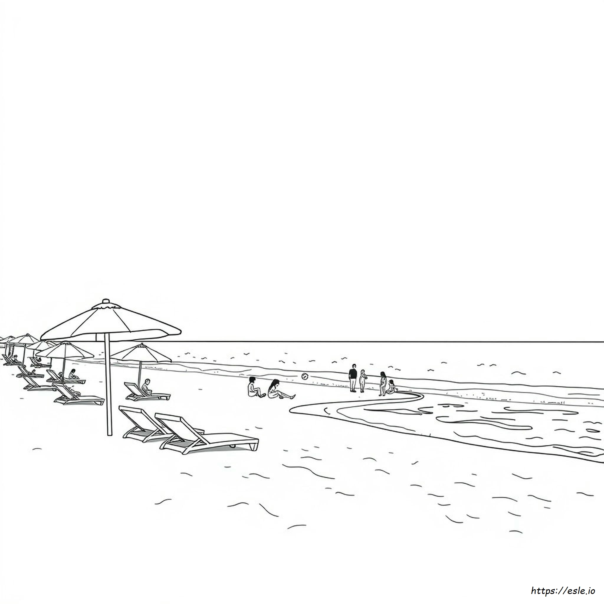Beach Vacation Coloring Pages