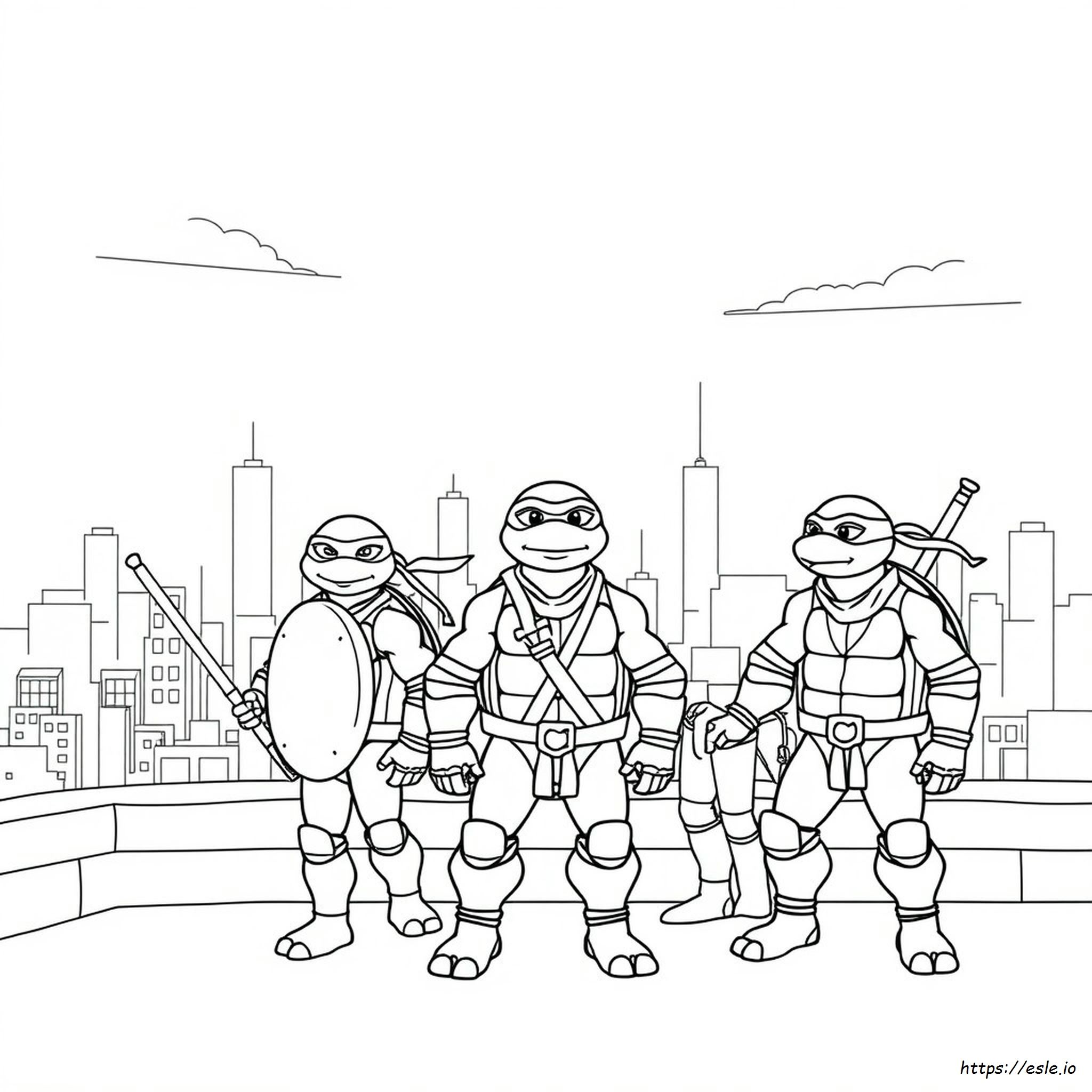 Nickelodeon Teenage Mutant Ninja Turtles Coloring Pages