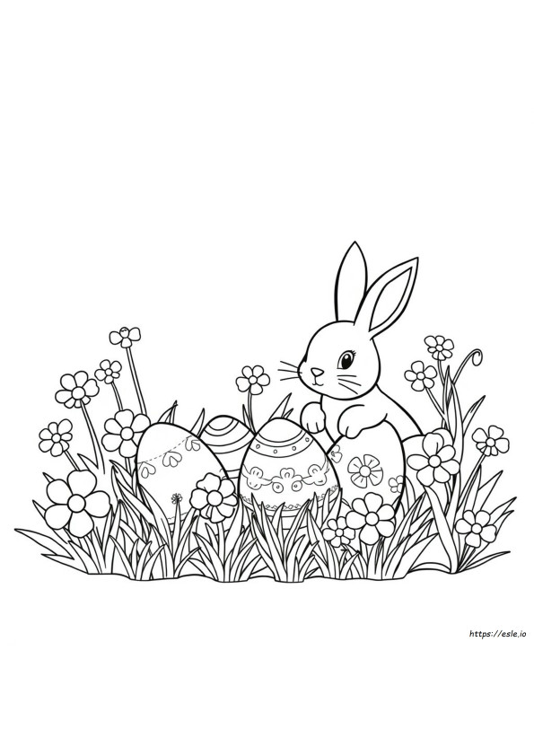 Coloring Outline Easter Eggs