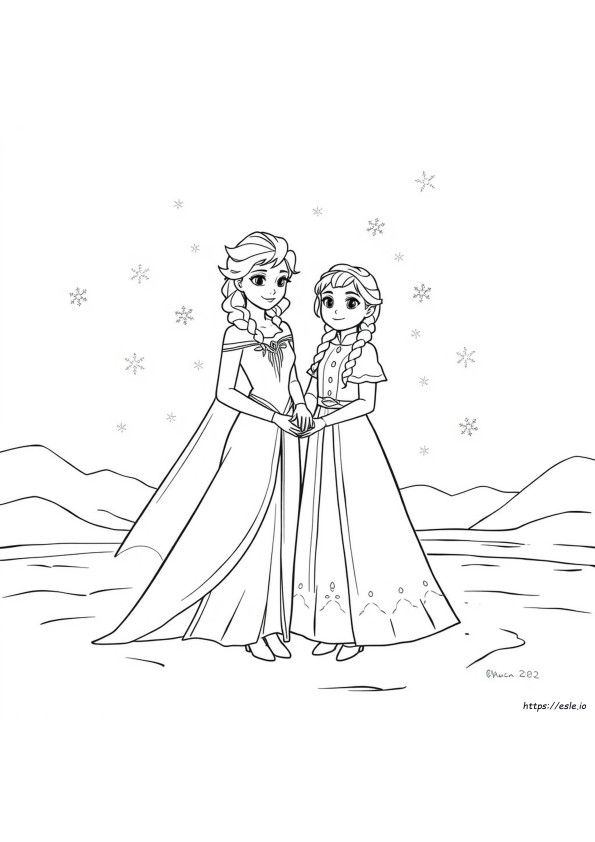 Elsa Anna De Colorat Gratuit