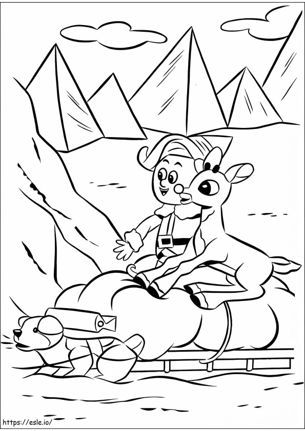 Rudolph 10 coloring page