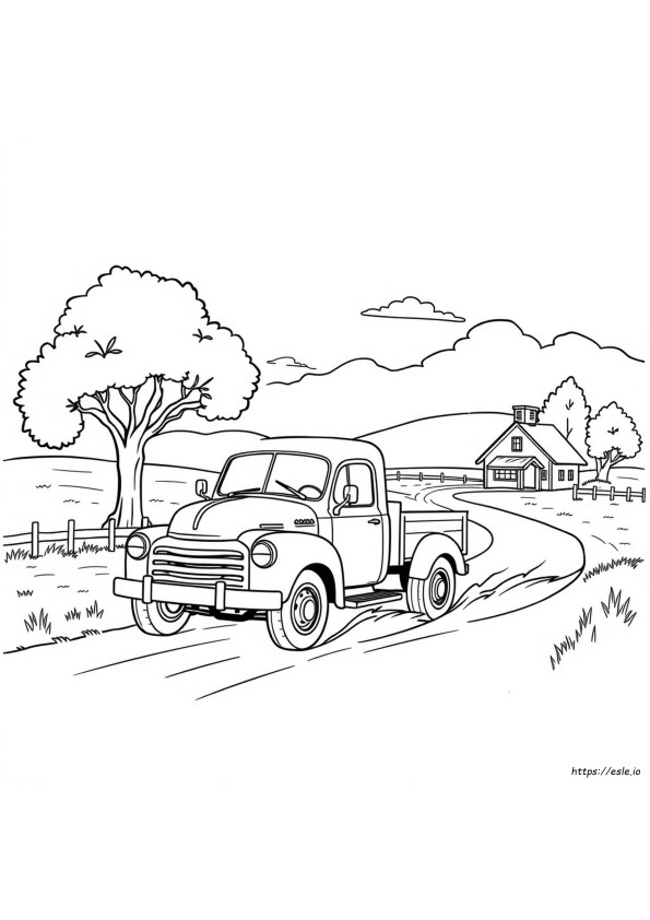 Camion D'epoca Da Colorare
