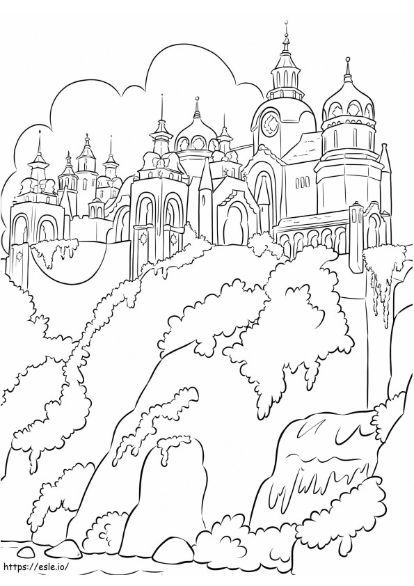 Avalor Castle A4 coloring page