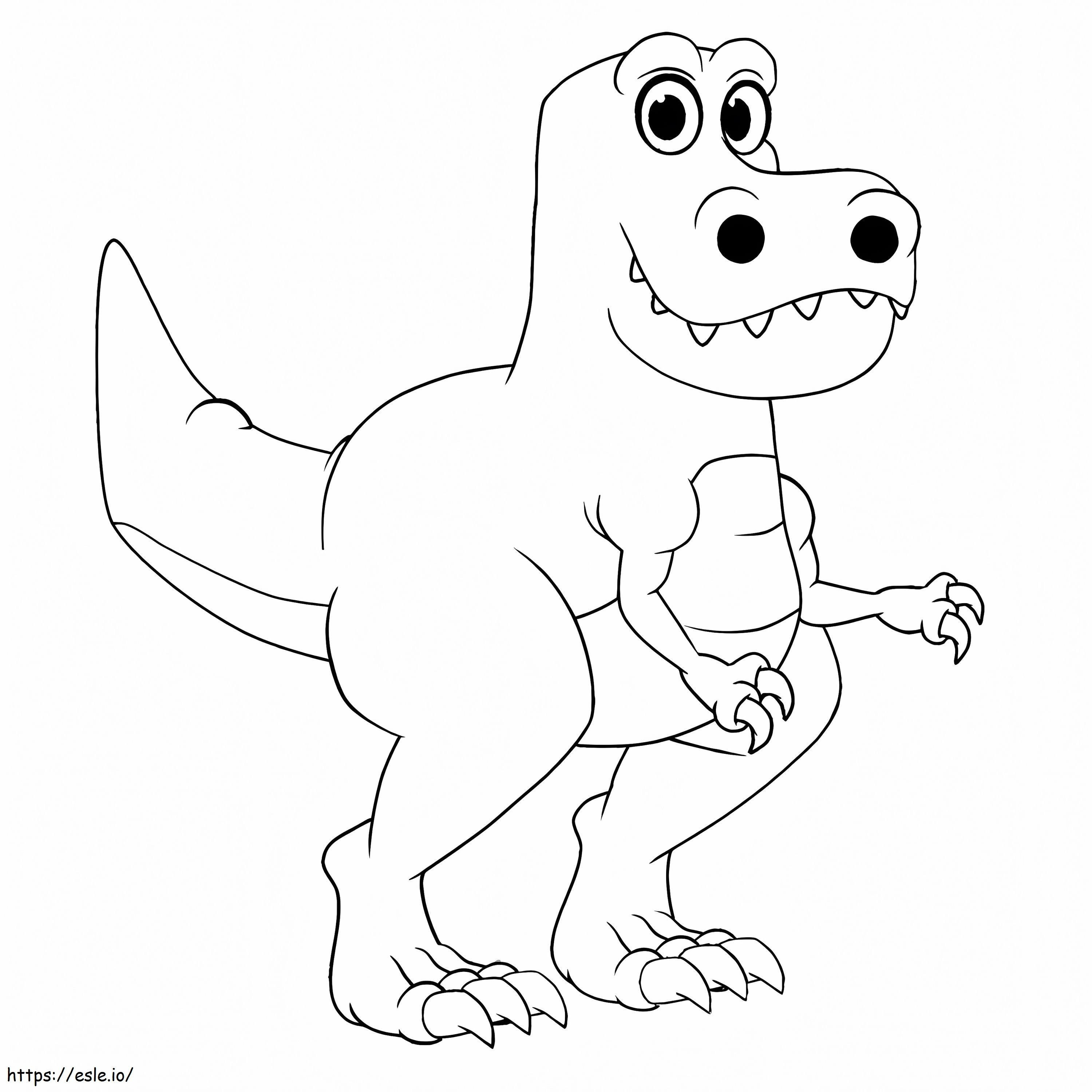 Desenho de T Rex Emoji para colorir