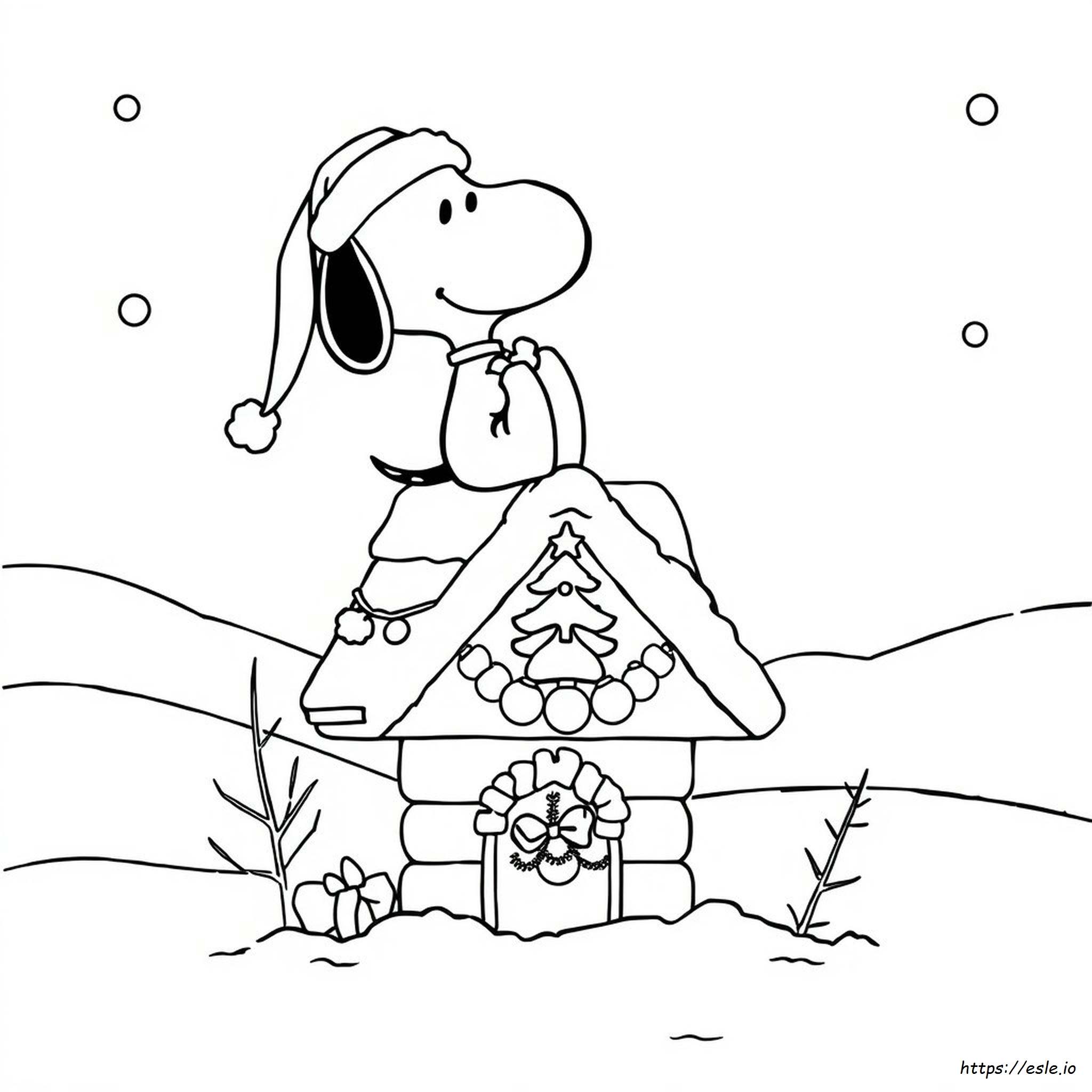 Snoopy Christmas Coloring Pages